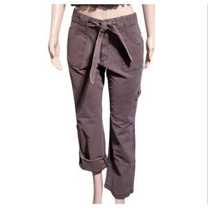 Pulp women's mid-rise cargo acorn convertible pants/capris M